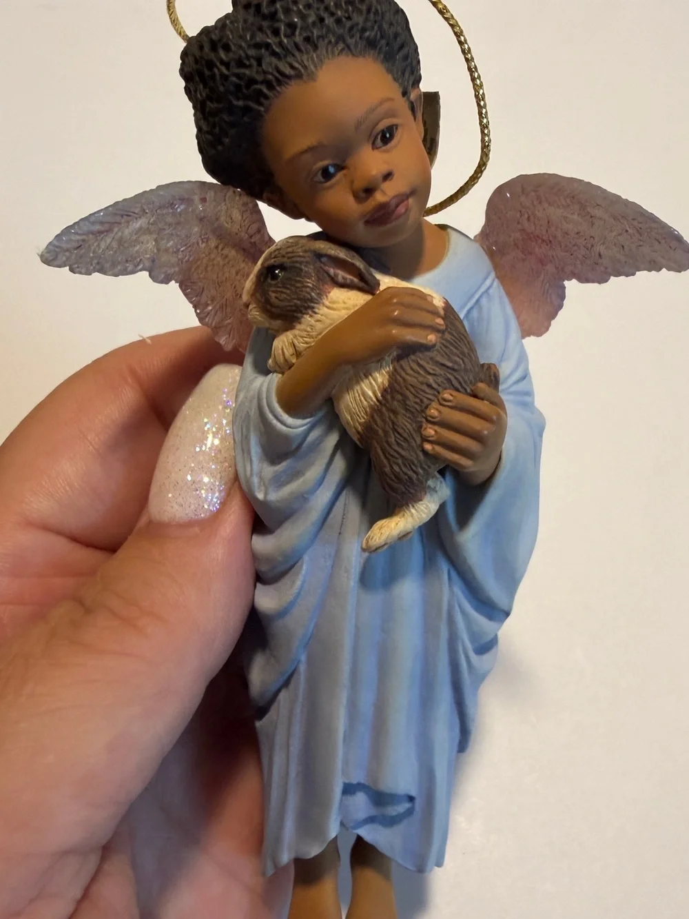 Rare & Highly Collectible Thomas Blackshear Ebony Visions Ornament Bunny Hug